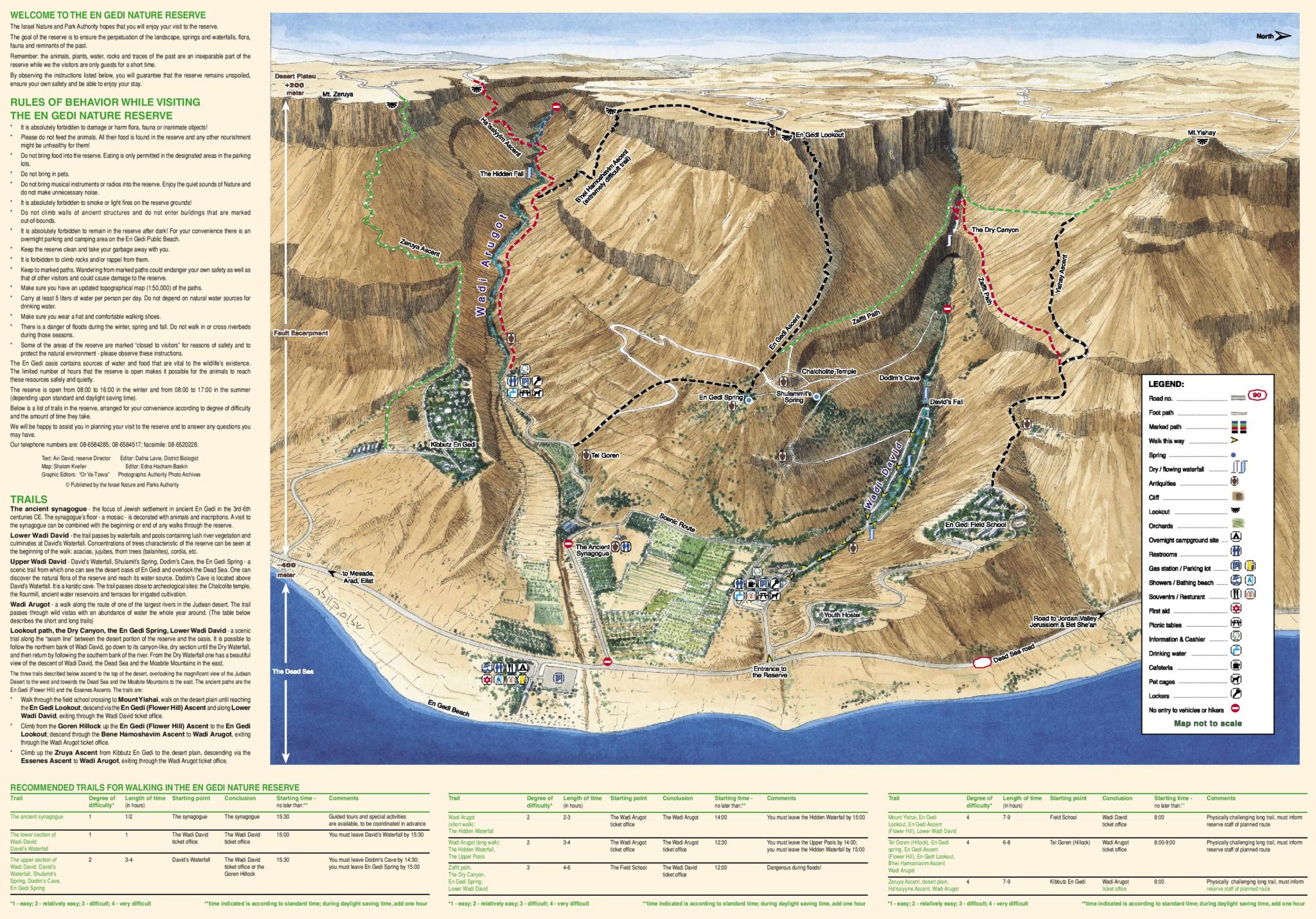 Ein Gedi mapa , Izrael , Morze Martwe